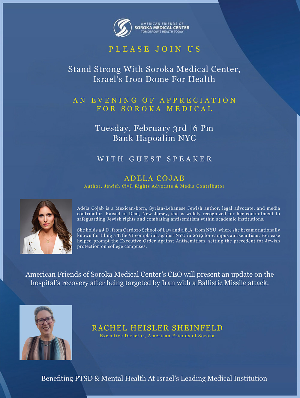 AN EVENING OF APPRECIATION
FOR SOROKA MEDICAL